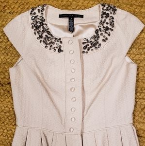 Cap sleeve button up blouse